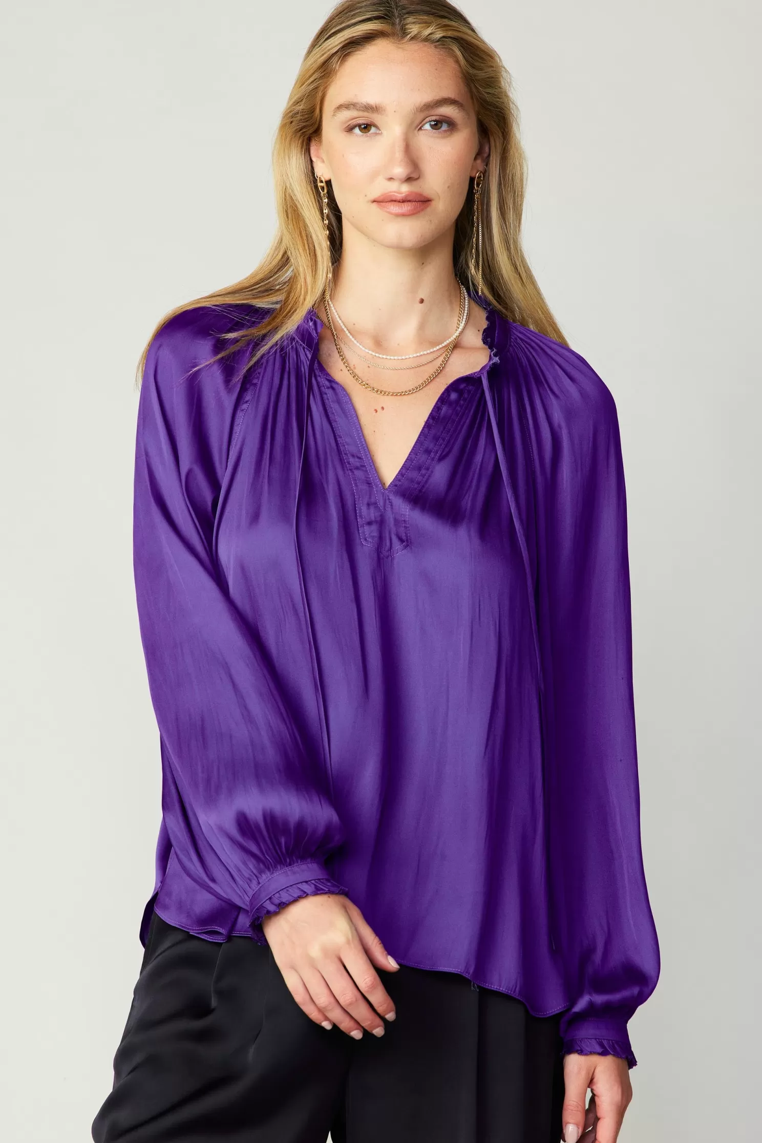 Best Ruffled Cuff Blouse Blouses | Long Sleeve Tops