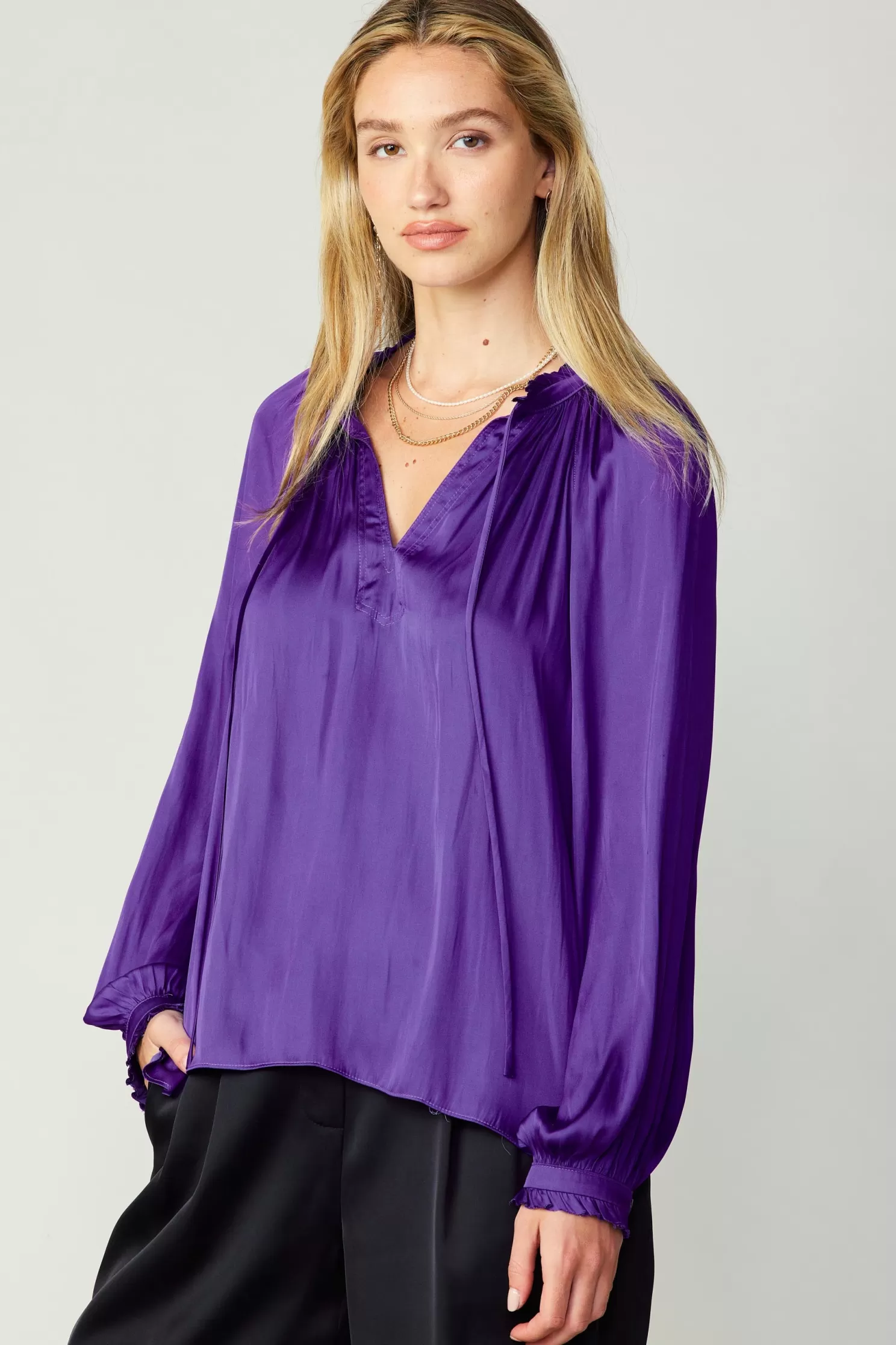 Best Ruffled Cuff Blouse Blouses | Long Sleeve Tops