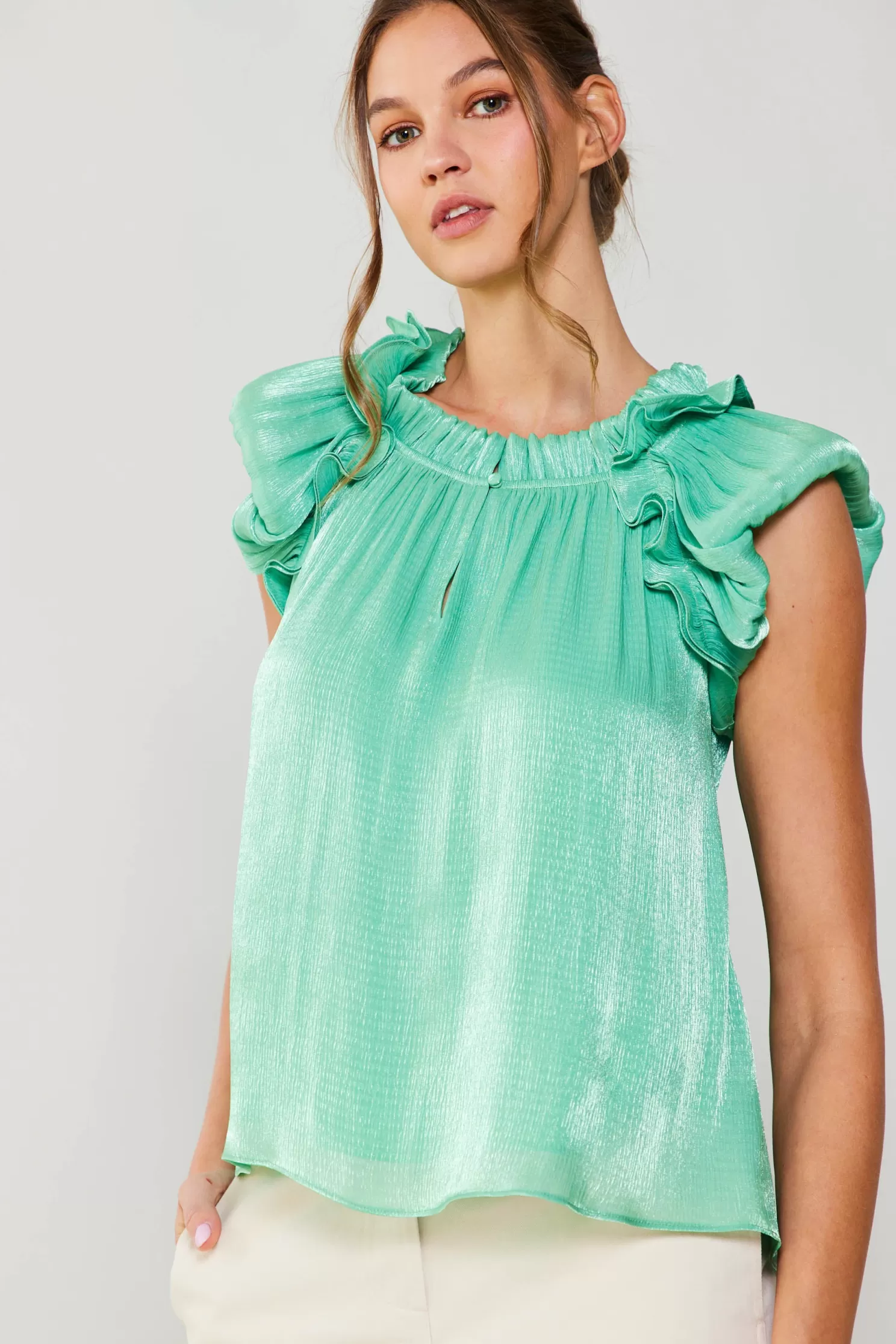 Flash Sale Satin Weave Top Blouses