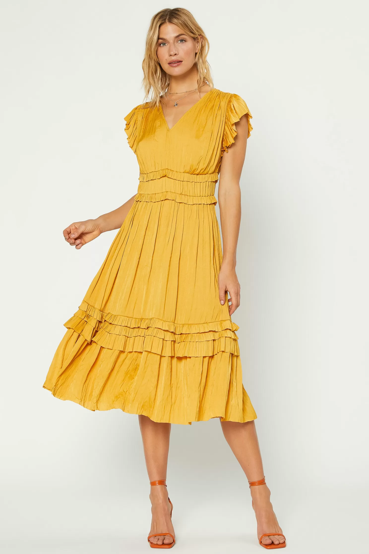 Online Sereia Pleated Midi Dress Midi Dresses