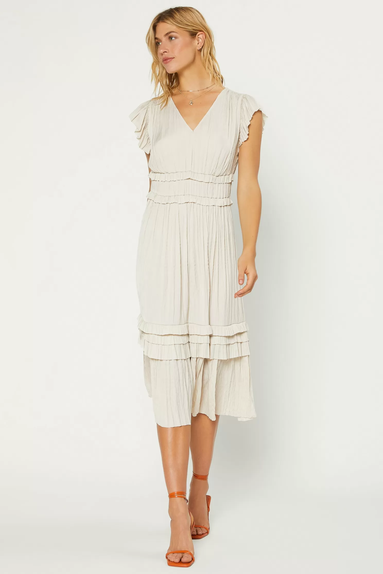 Best Sereia Pleated Midi Dress Midi Dresses