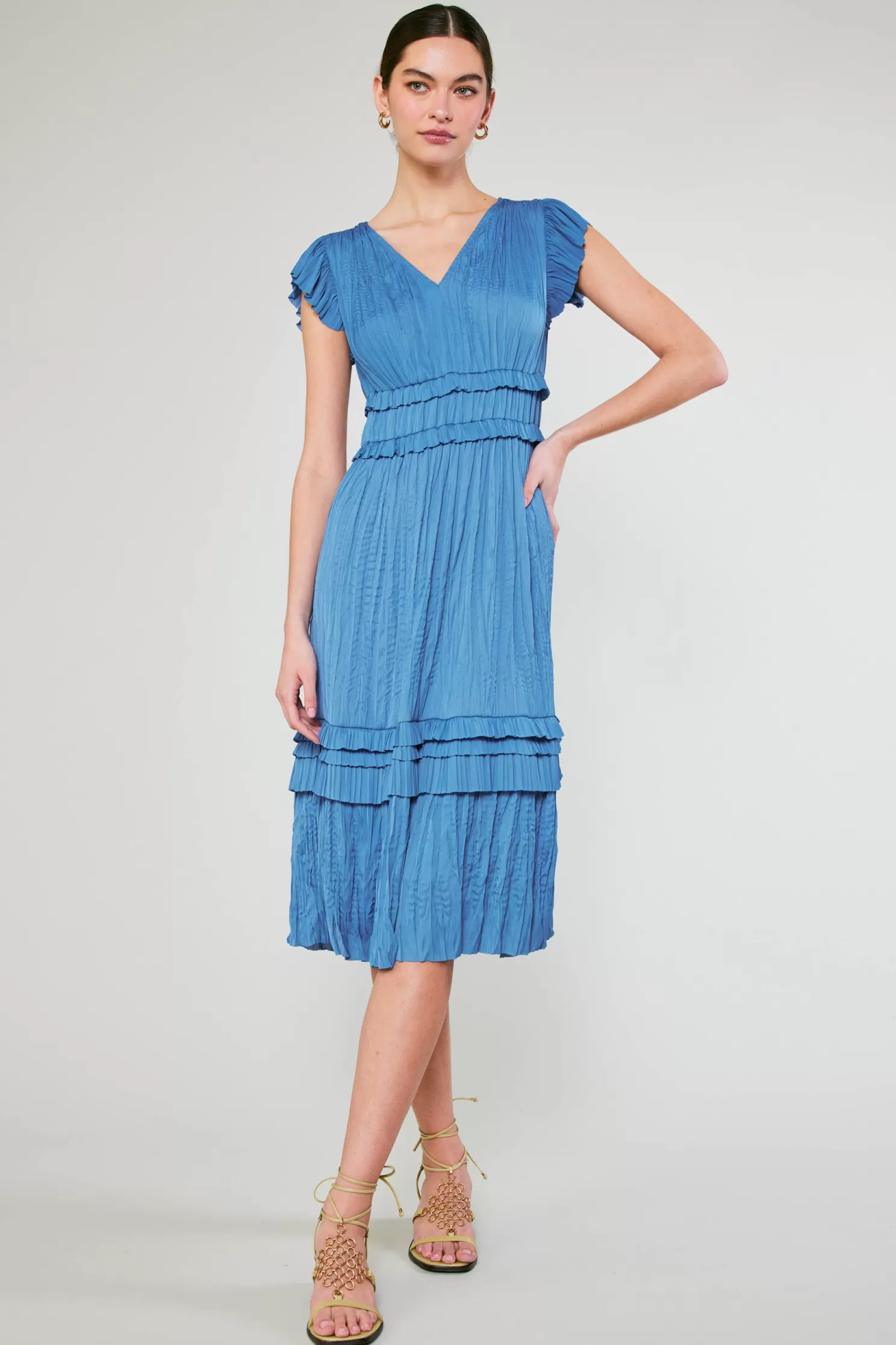 Best Sereia Pleated Midi Dress Midi Dresses