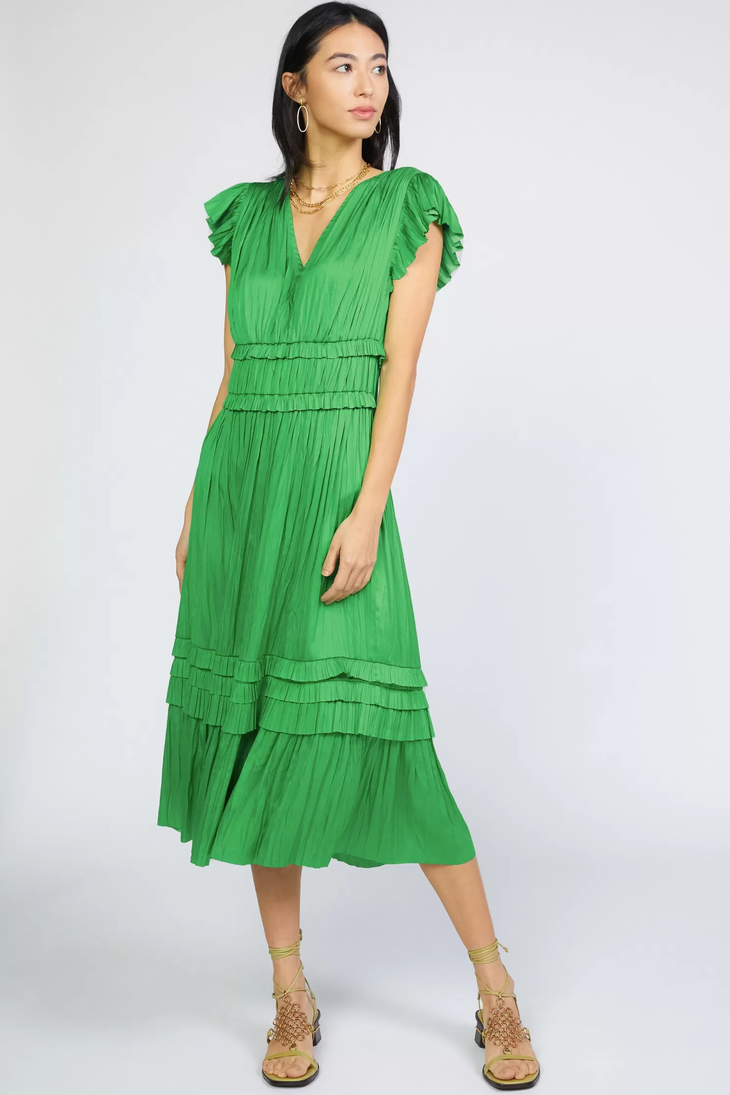 Best Sereia Pleated Midi Dress Midi Dresses