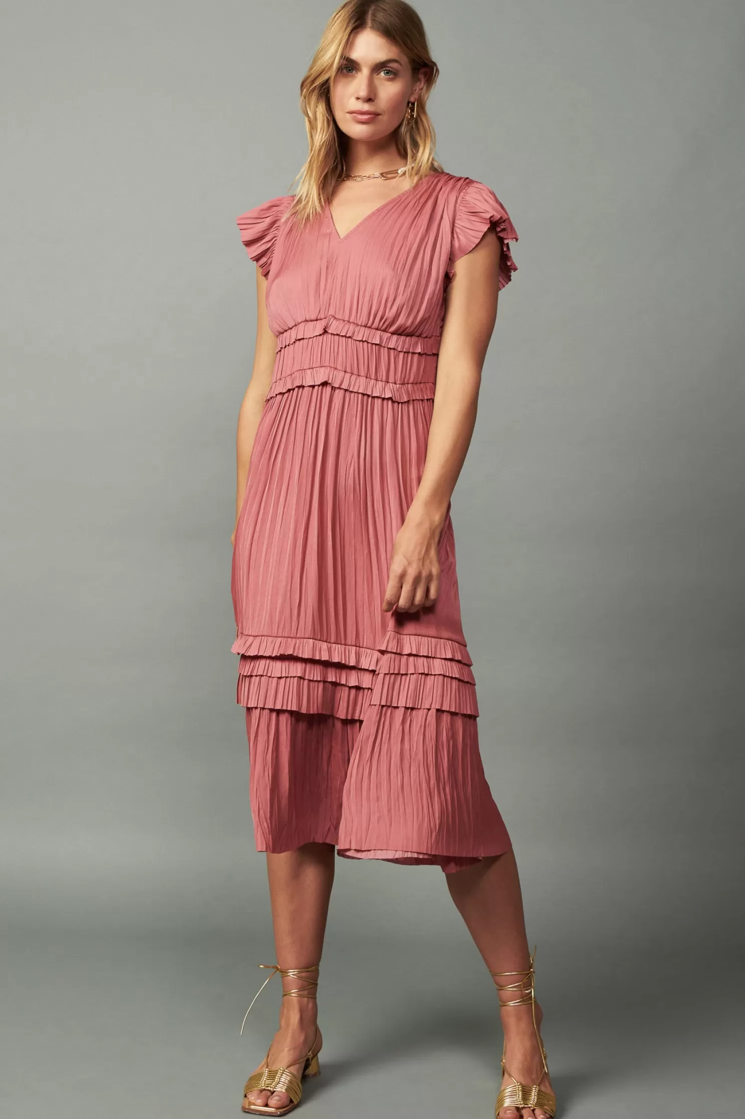 Cheap Sereia Pleated Midi Dress Midi Dresses