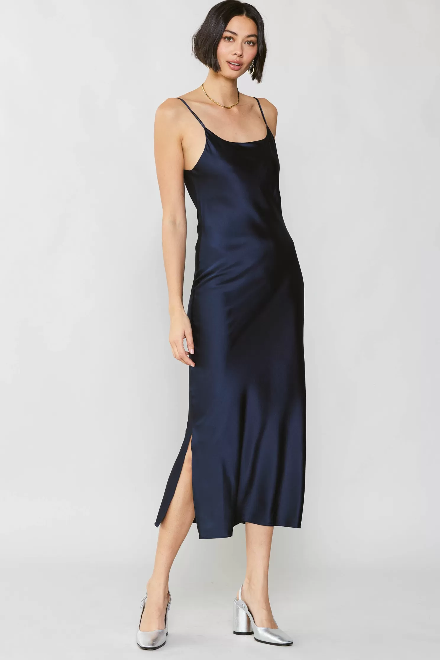 Cheap Silk Bias Midi Dress Midi Dresses