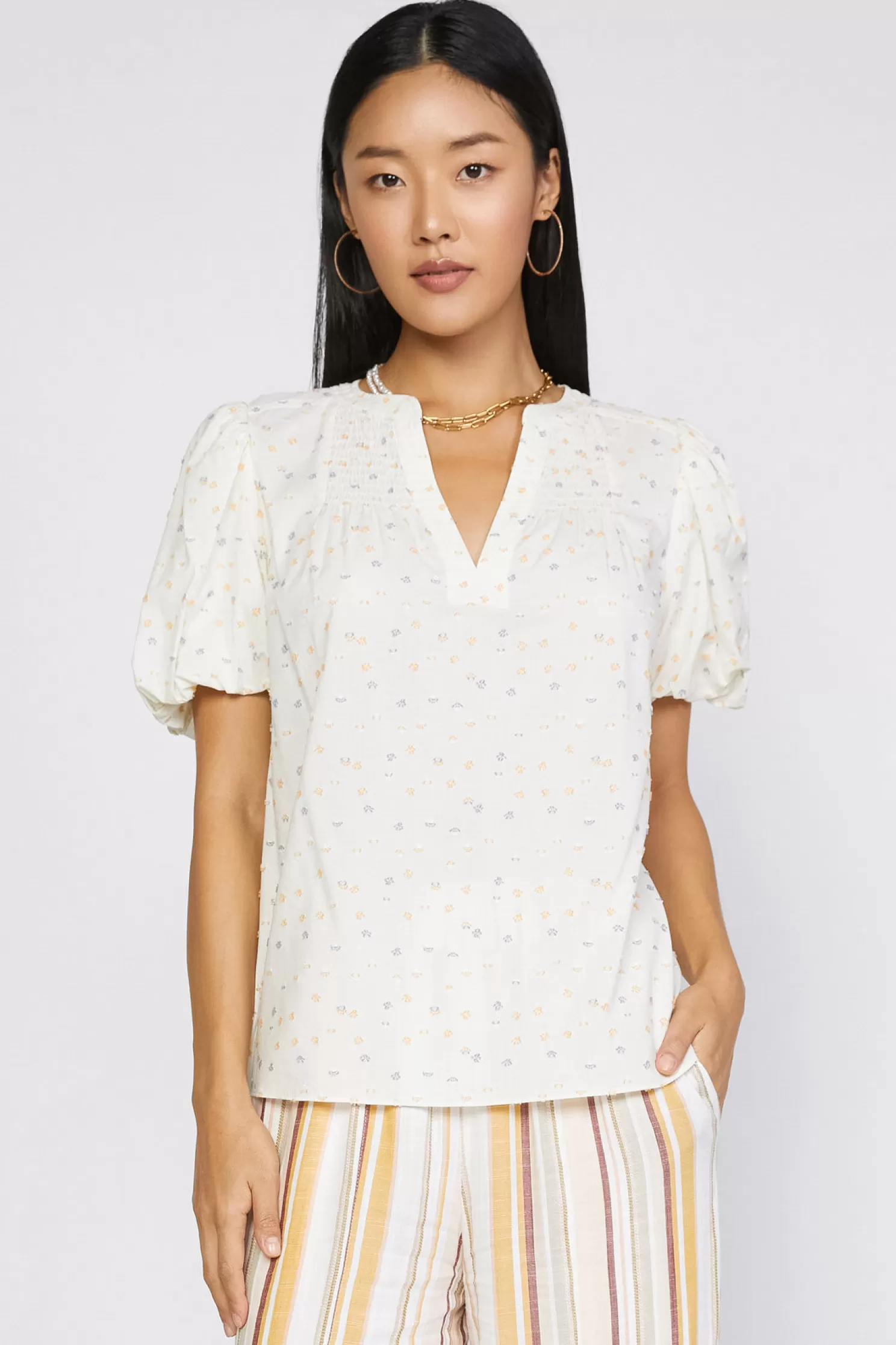 Best Smocked Sleeve Top Blouses | Short Sleeve Tops