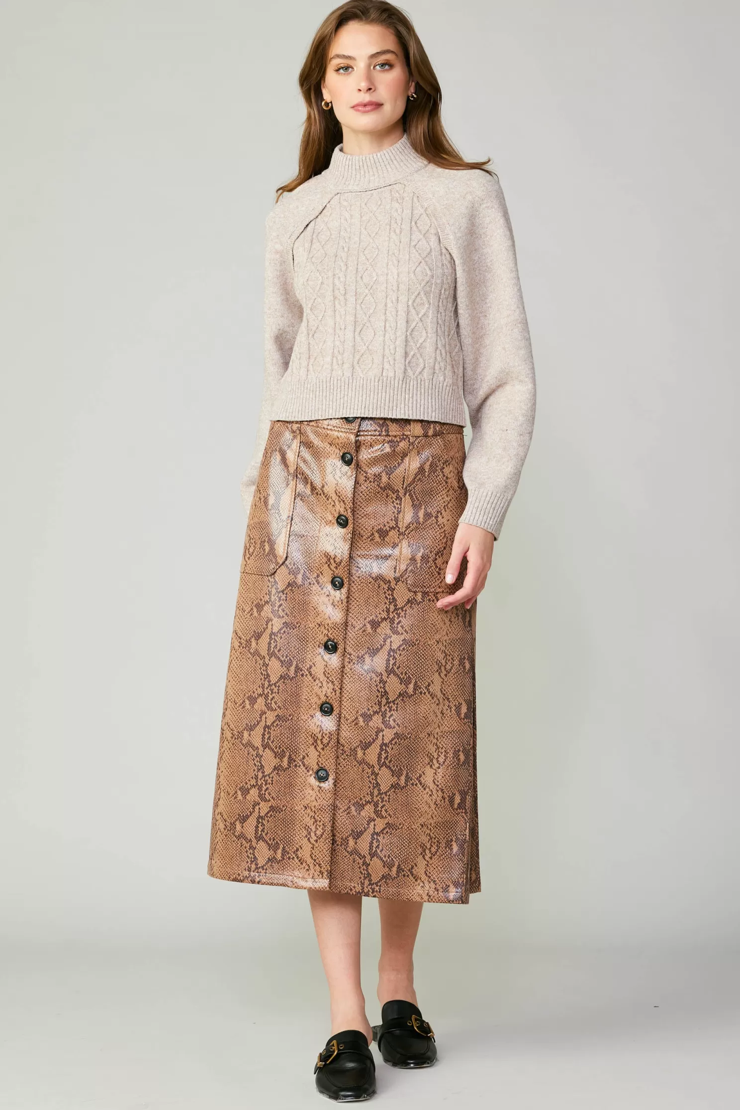 Discount Snake Print Midi Skirt Skirts | Knitwear