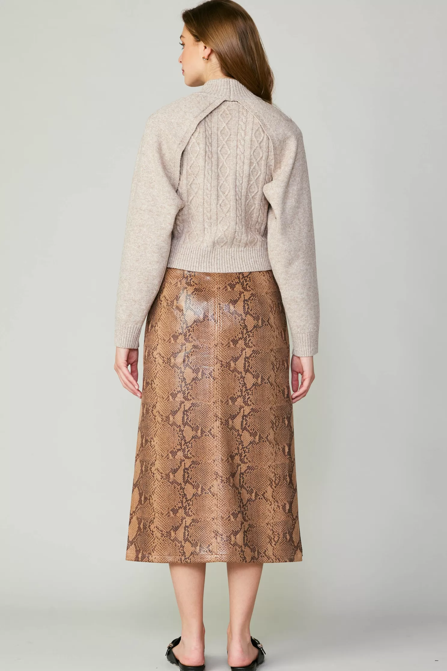 Discount Snake Print Midi Skirt Skirts | Knitwear