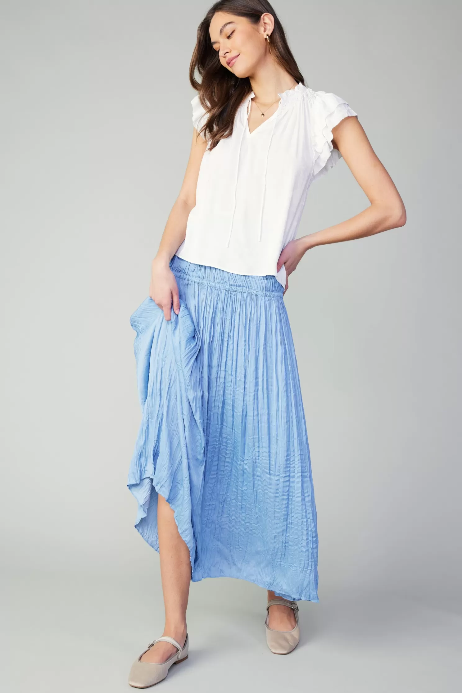 Store Soft Crinkle Maxi Skirt Skirts