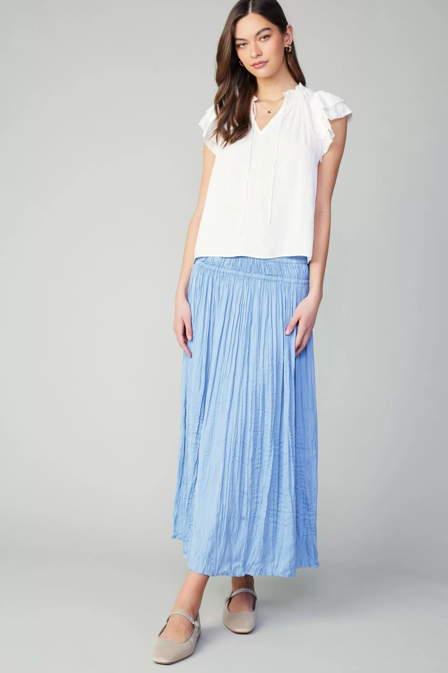 Store Soft Crinkle Maxi Skirt Skirts