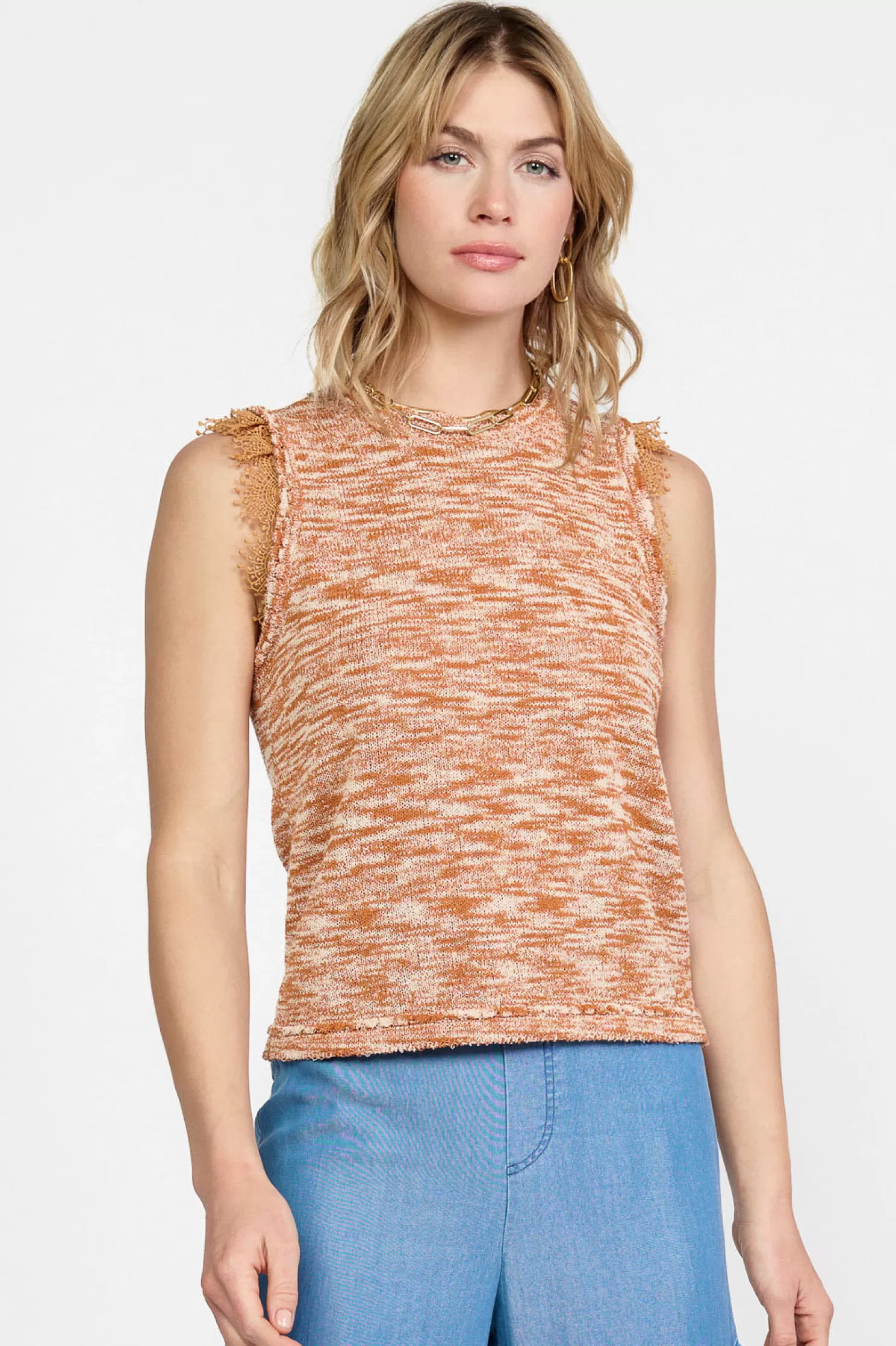 Online Space Dyed Sweater Tank Sweaters | Sleeveless Tops