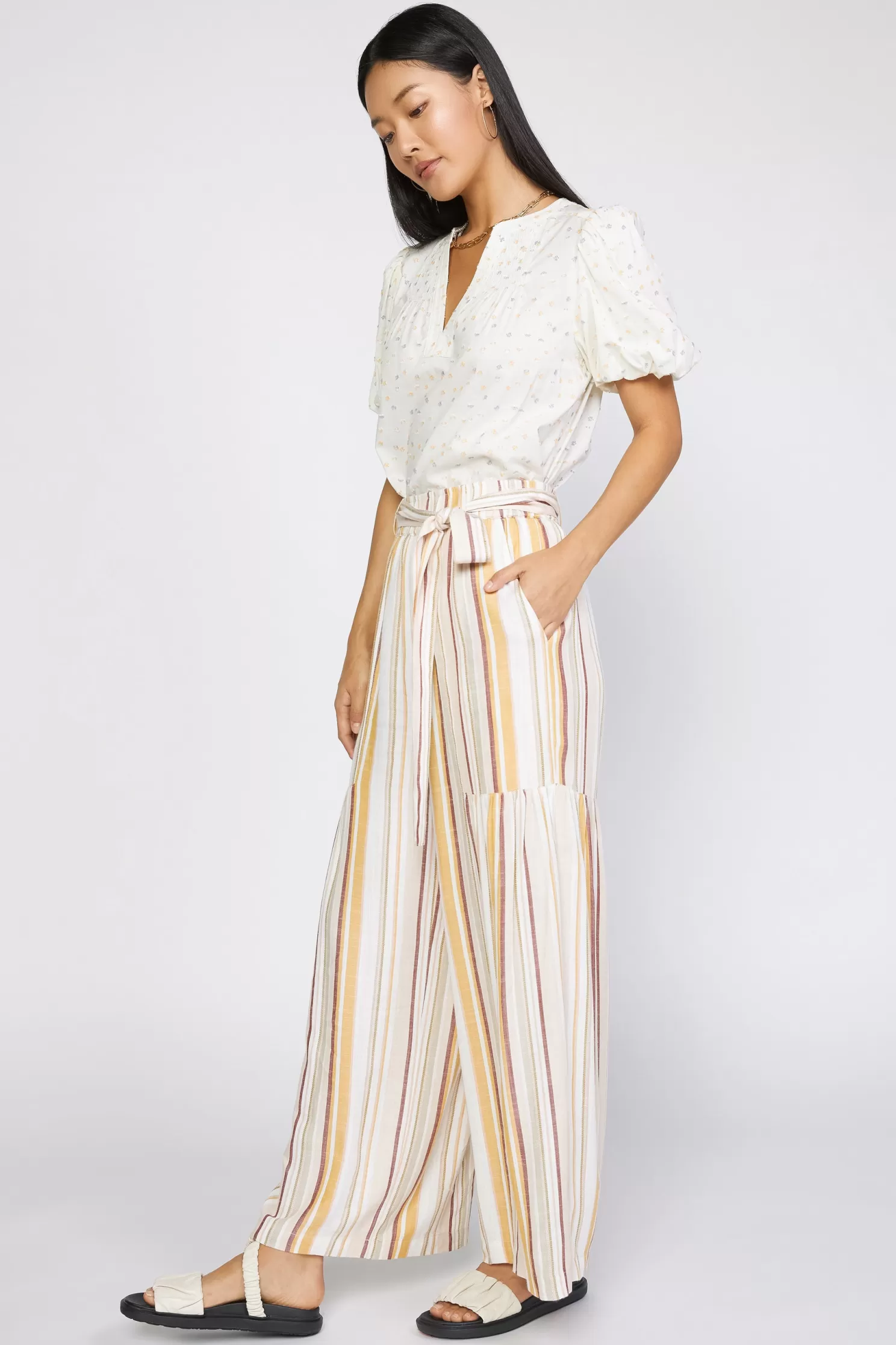 Cheap Striped Wide Leg Pant BOTTOMS | Pants