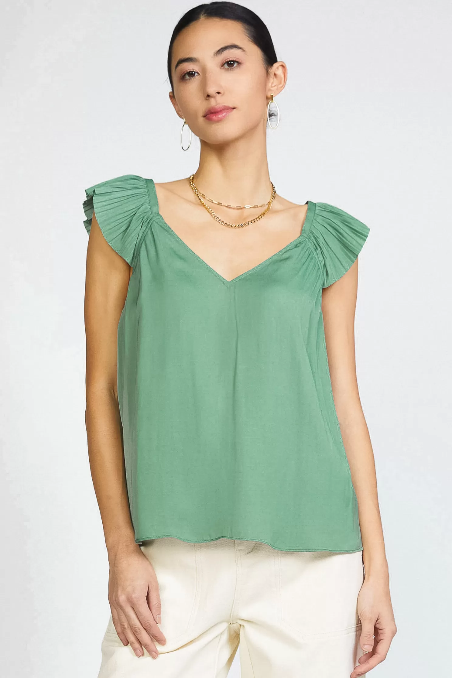 Fashion Sweetheart Ruffled Top Blouses | Sleeveless Tops