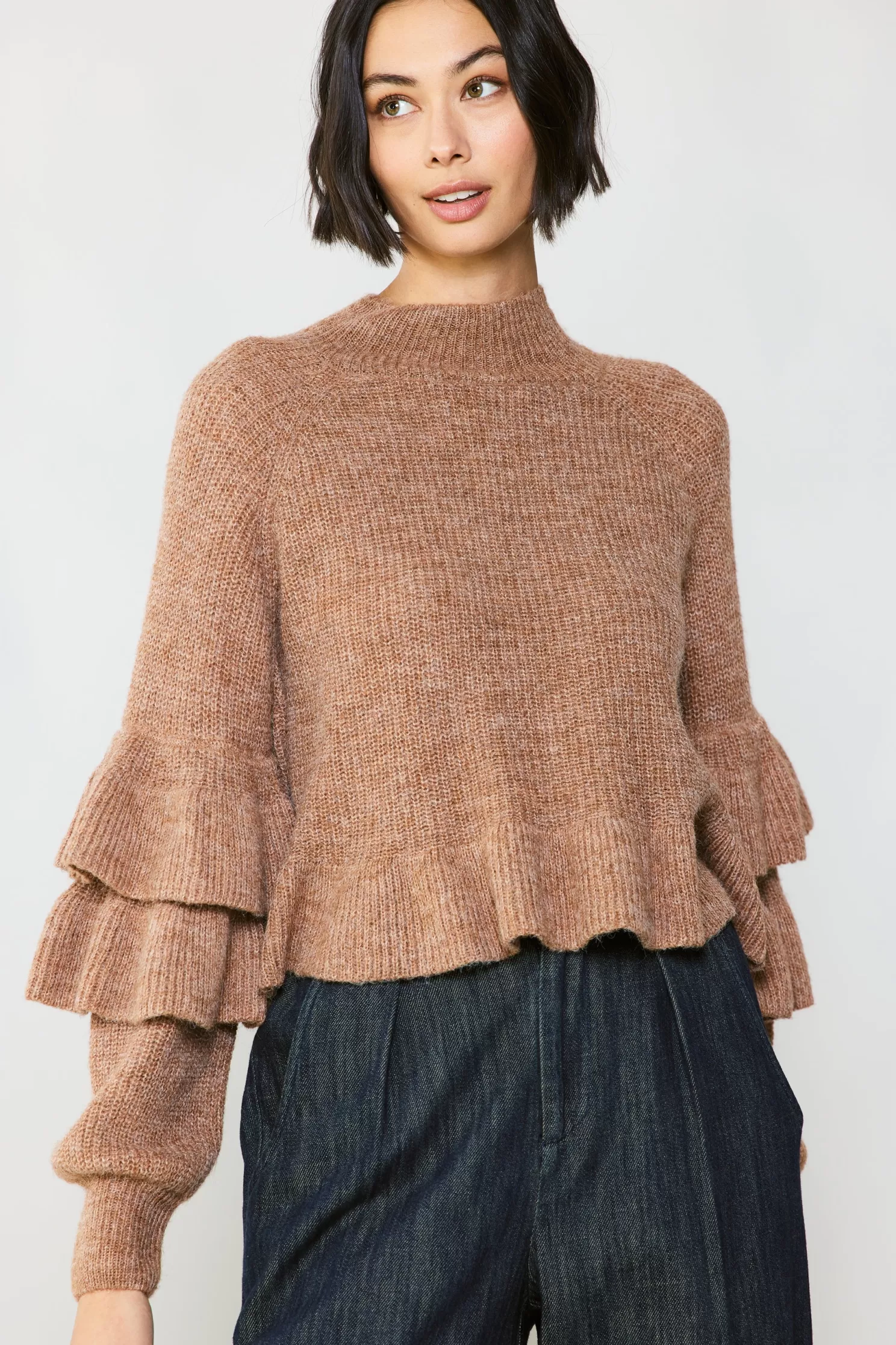 Outlet Tiered Sleeve Sweater Sweaters | Knitwear