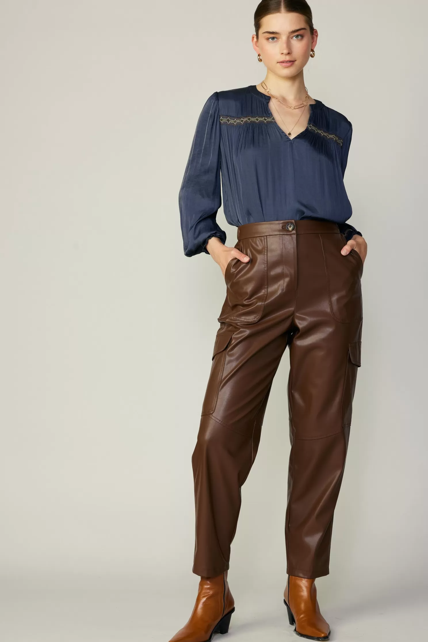 Discount Vegan Leather Trousers BOTTOMS | Pants