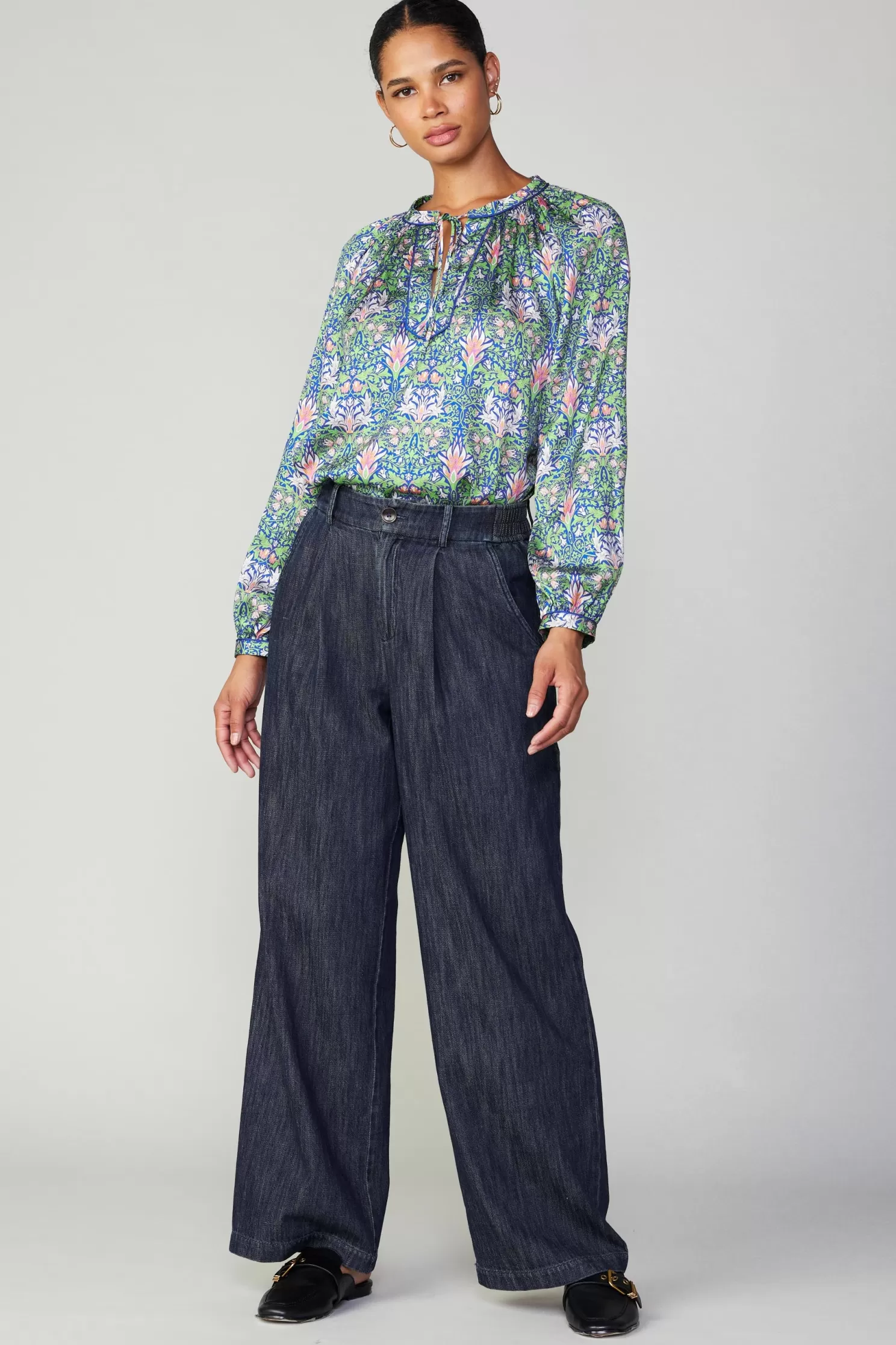 Fashion Wide Leg Denim Pants BOTTOMS | Pants