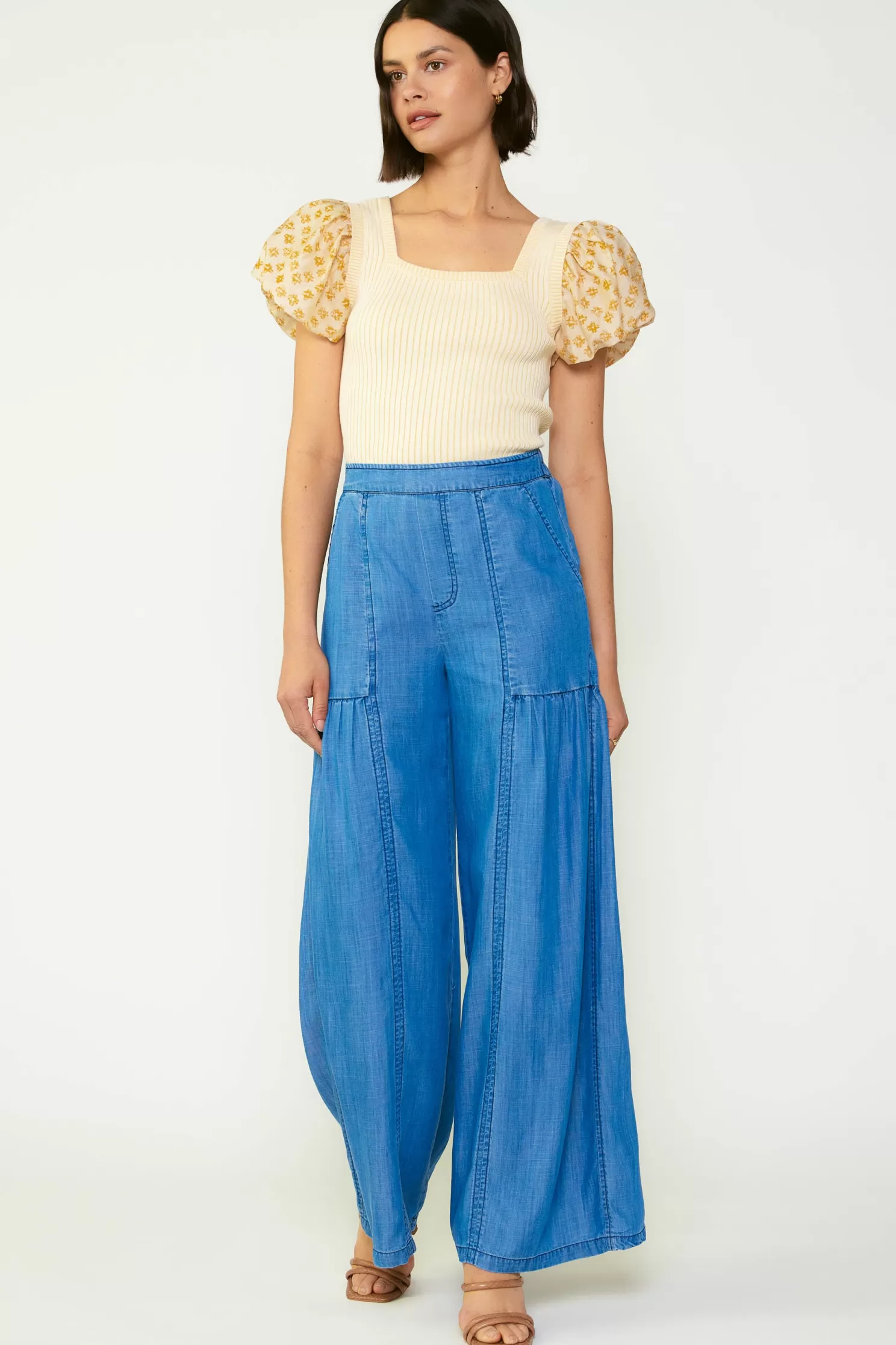 Outlet Wide Leg Tiered Pants BOTTOMS | Pants