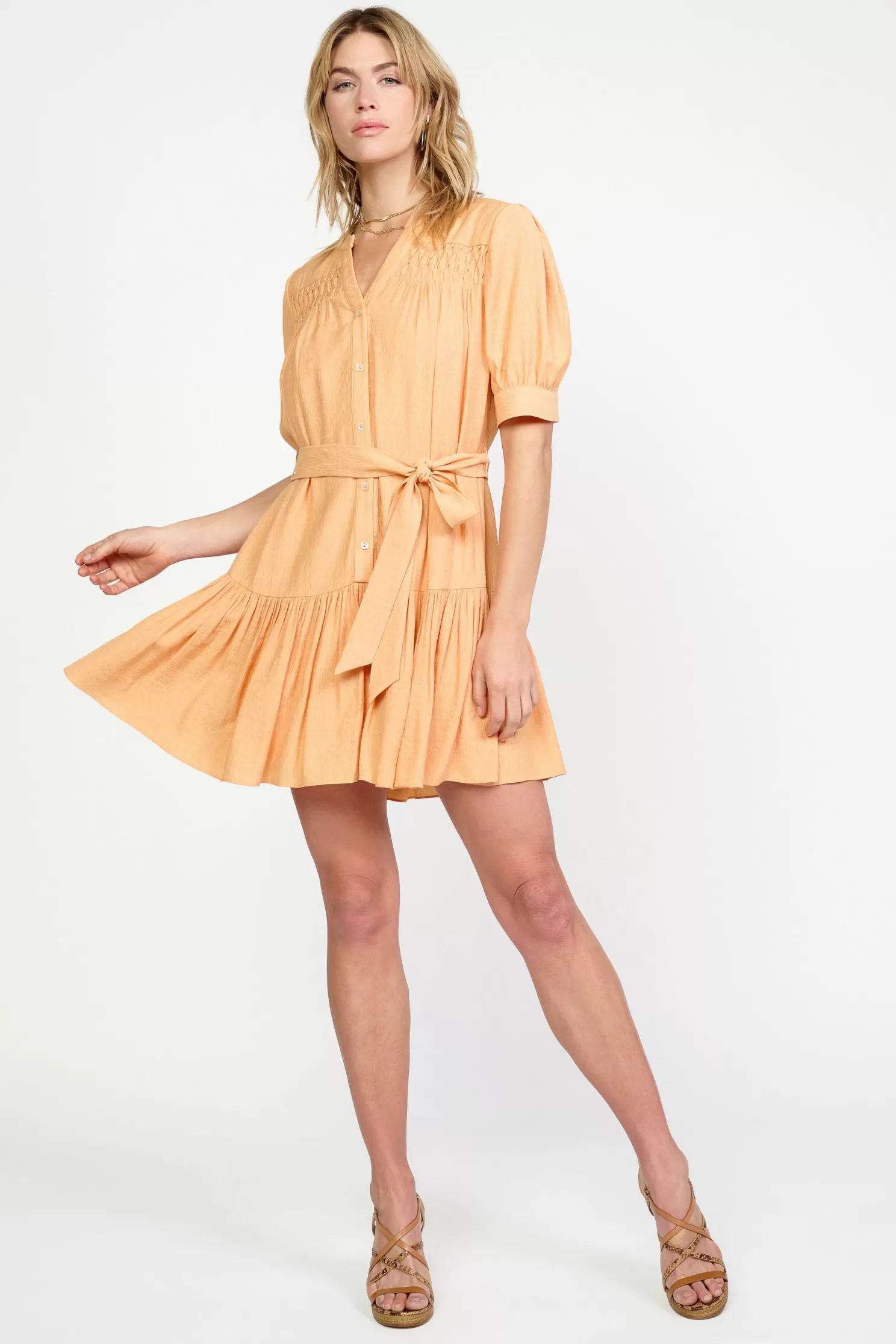 Online Yoke Detail Shirt Dress Mini Dresses